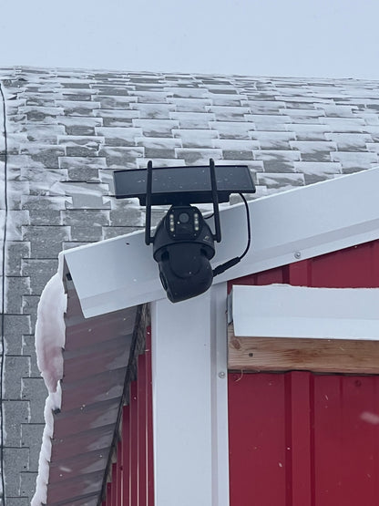 50x PTZ Cellular or Wifi Dual Lens Camera with 10Watt Solar Panel